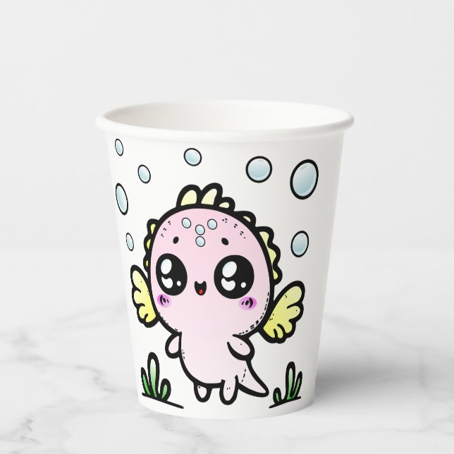 Vasos De Papel Axolotl (Anverso)