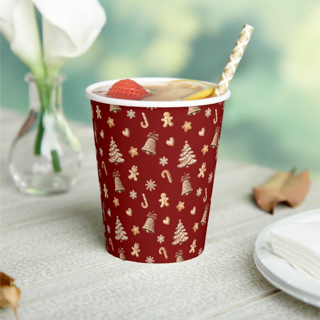 Vasos De Papel ¡Azúcar y especias en Navidad! (in situ)