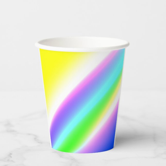 Vasos De Papel Azul arcoiris de textura abstracta patrón arte t (Anverso)