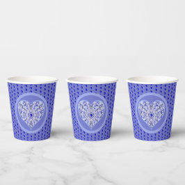 Vasos De Papel Azul de encaje cerámico de Grecia