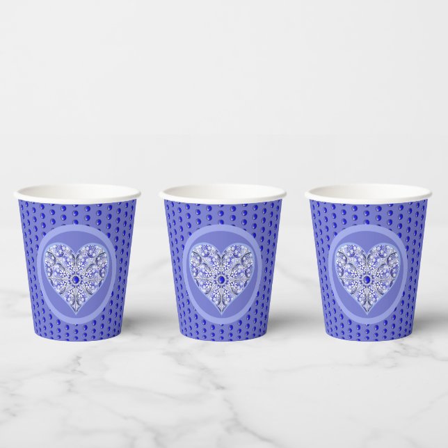 Vasos De Papel Azul de encaje cerámico de Grecia (Multi)
