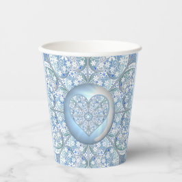 Vasos De Papel Azul de luz de encaje cerámico