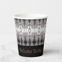 Vasos De Papel Azul Gris Y Negro