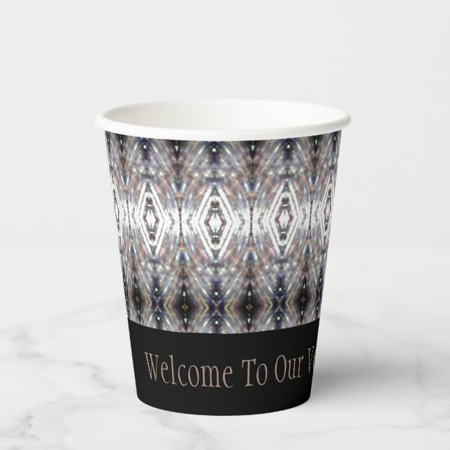 Vasos De Papel Azul Gris Y Negro (Anverso)