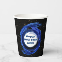 Azul oscuro pintado en la noche, feliz año nuevo 2