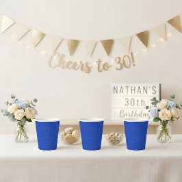 Vasos de Papel Azul Real para Niños, Adultos, Homb