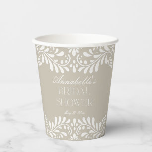 Vasos De Papel Azulejo Talavera Beige Fiesta Española Despedida d