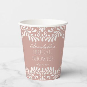 Vasos De Papel Azulejo Talavera Rosa Despedida de Soltera Fiesta 