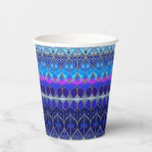 Vasos de Papel Azules Decorativos