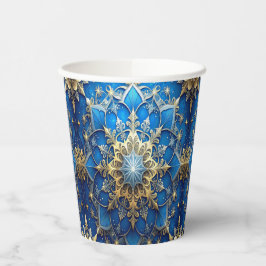 Vasos de Papel Azules Decorativos de Navidad