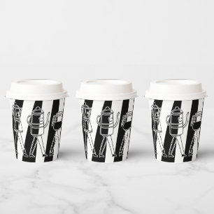 Vasos De Papel B & W Tres Cafeteros Cafeteros Tirados Café