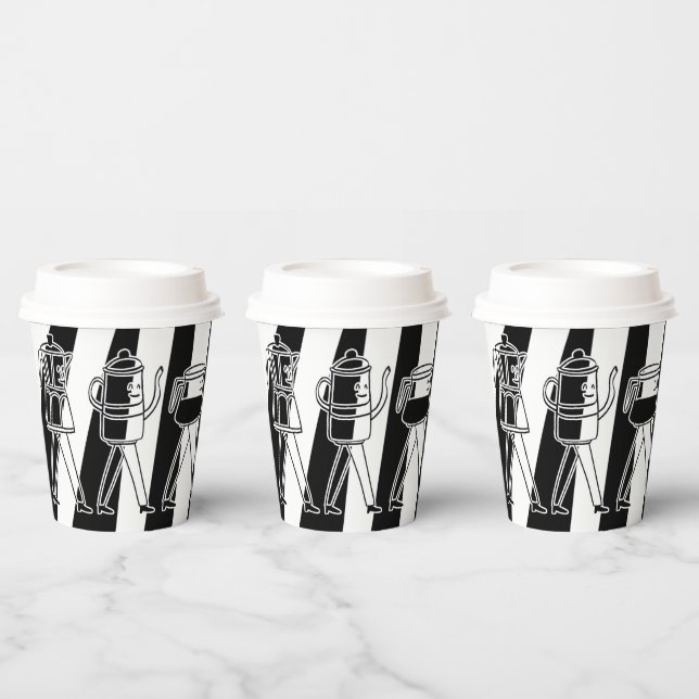 Vasos De Papel B & W Tres Cafeteros Cafeteros Tirados Café (Multi)
