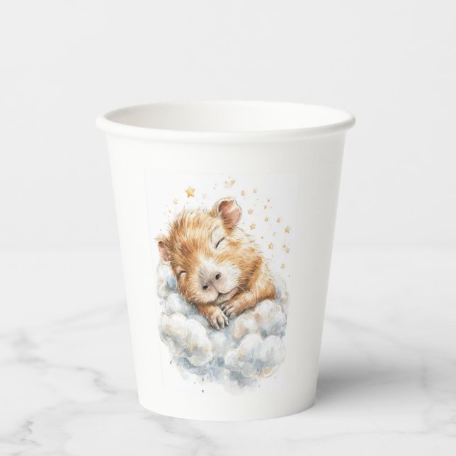 Vasos De Papel Baby Boy Shower • Capybara Design (Anverso)