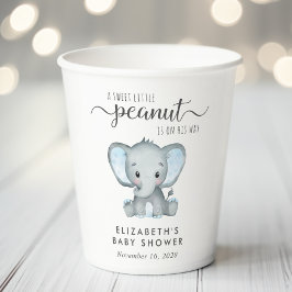 Vasos De Papel Baby Boy Shower Cute Elephant