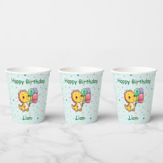 Vasos De Papel Baby Dino Paper Cups
