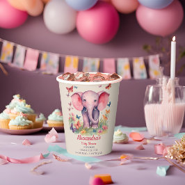 Vasos De Papel Baby Elephant Baby Shower