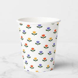 Vasos De Papel Baby in Bloom Tulip Trendy Modern Baby Shower