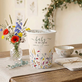 Vasos De Papel Baby in Bloom Wildflower Meadow Baby Shower