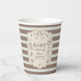 Vasos De Papel Baby is Brewing Espresso Coffee Cafe Baby Shower