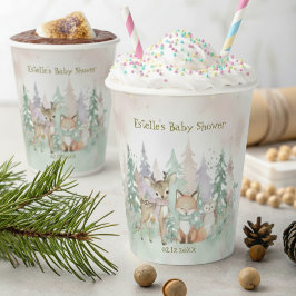 Vasos De Papel Baby It's Cold Outside Winter Woodland