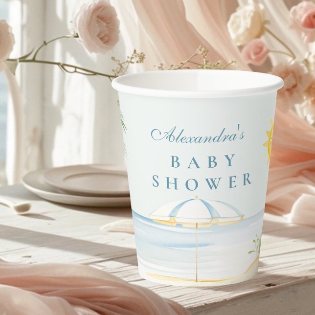 Vasos De Papel Baby on Board Beach Surf Baby Shower (Subido por el creador)