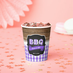 Vasos De Papel Baby Q Baby Shower Paper Cup - Purple
