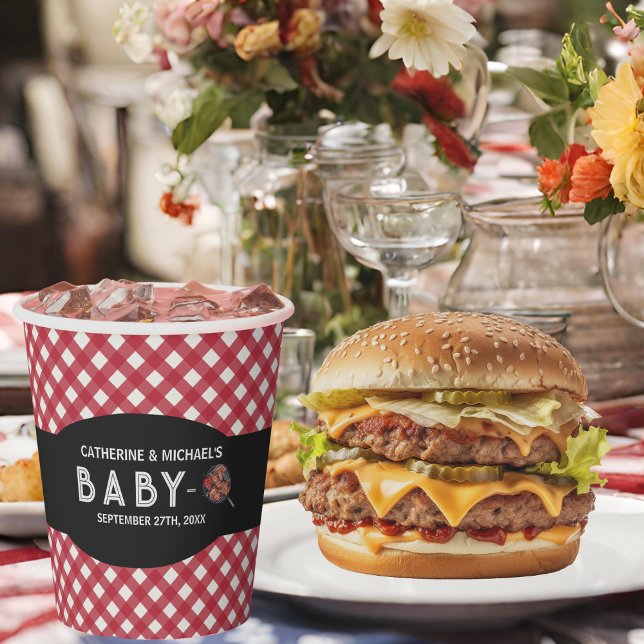 Vasos De Papel Baby-Q BBQ Barbecue Baby Shower (Subido por el creador)