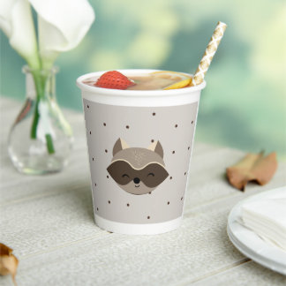Vasos De Papel Baby Shower, Animales del Bosque