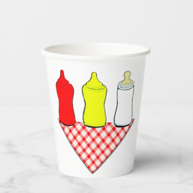 Vasos De Papel Baby Shower BBQ (Anverso)
