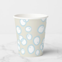 Vasos De Papel Baby Shower Beige de las burbujas azules dibujadas