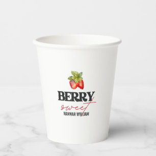 Vasos De Papel Baby Shower Berry Sweet Strawberries