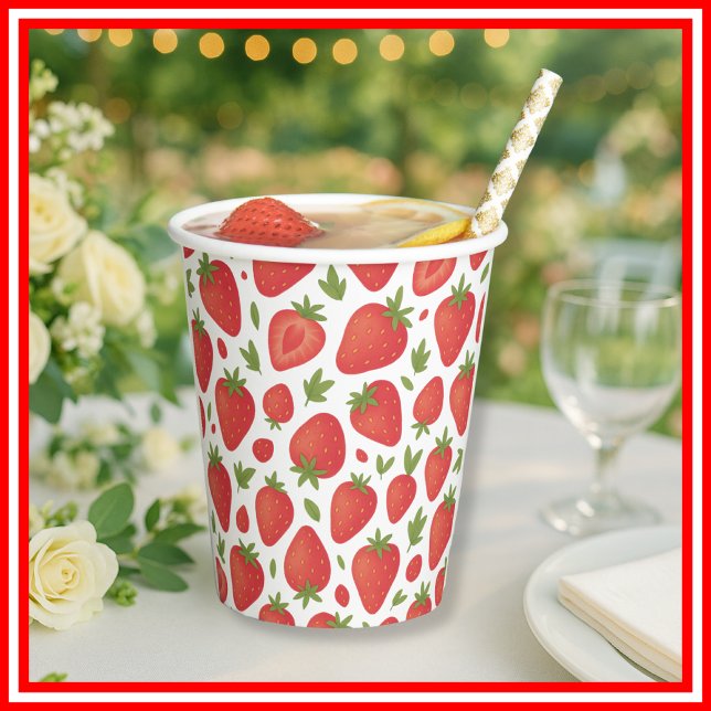 Vasos De Papel Baby Shower Berry Sweet Strawberry (Subido por el creador)