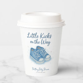 Vasos De Papel Baby Shower Blue Baby Sneakers