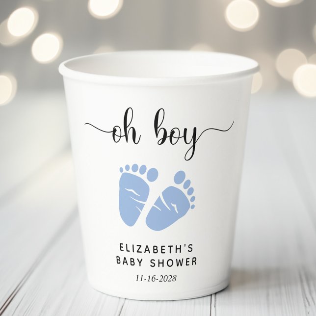 Vasos De Papel Baby Shower Blue Feet Boy (Subido por el creador)