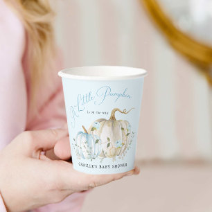 Vasos De Papel Baby Shower Blue Little Pumpkin Fall Boy