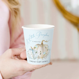 Vasos De Papel Baby Shower Blue Little Pumpkin Fall Boy