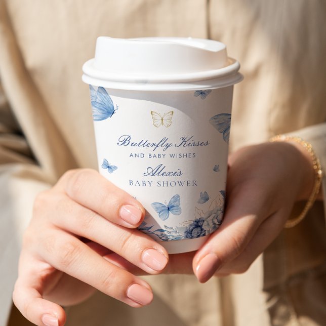 Vasos De Papel Baby Shower Butterfly Kisses Boy (Subido por el creador)