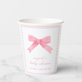 Vasos De Papel Baby Shower Chica de barrido rosado
