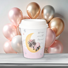Vasos De Papel Baby Shower Chica de Dreamy Over the Moon Raccoon