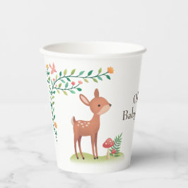 Vasos De Papel Baby Shower de Animales de Woodland caprichosos