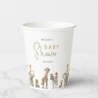 Baby Shower de animales salvajes de Safari de la j