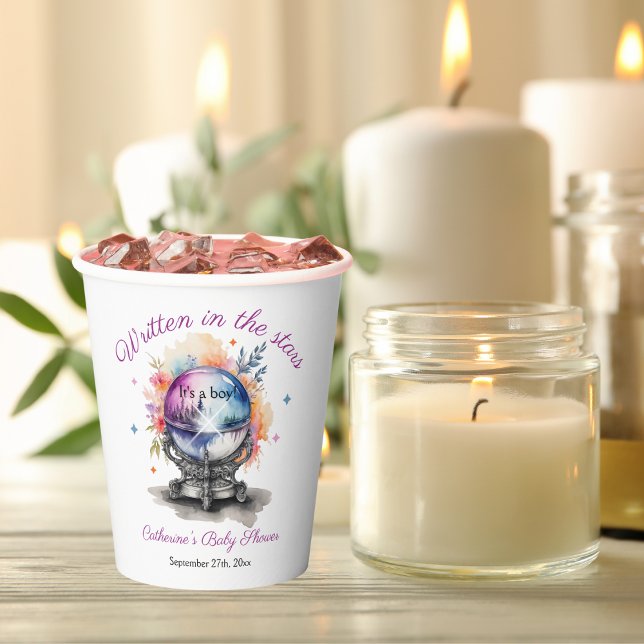 Vasos De Papel Baby Shower de astrología de crystal Ball (Subido por el creador)