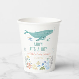 Vasos De Papel Baby Shower De Ballenas Bajo El Mar