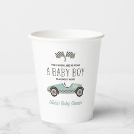 Vasos De Papel Baby Shower de blue Race Car
