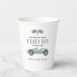 Vasos De Papel Baby Shower de blue Race Car