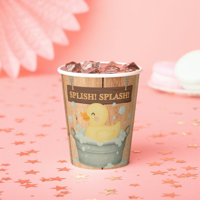 Vasos De Papel Baby Shower de burbujas rusas de caucho (in situ)