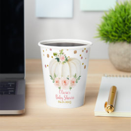 Vasos De Papel Baby Shower de calabaza