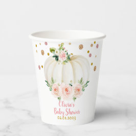 Vasos De Papel Baby Shower de calabaza