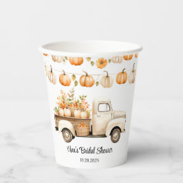 Vasos De Papel Baby Shower de Camioneta Antigüa con Calabazas