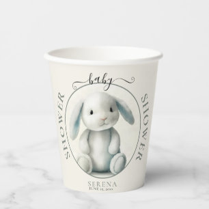 Vasos De Papel Baby Shower de conejito acolchado